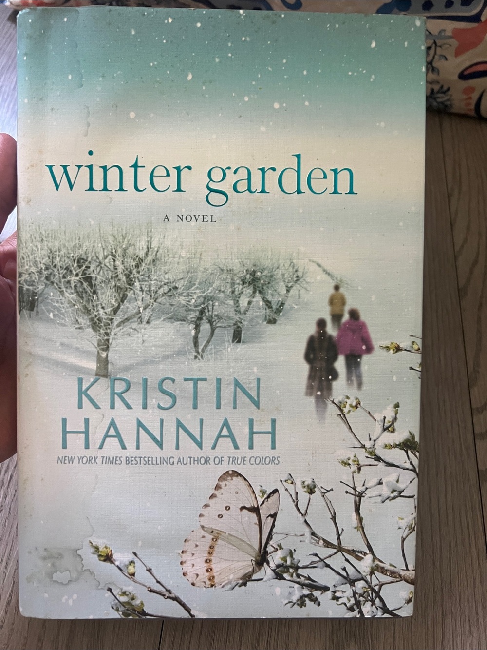 Winter Garden by Kristin Hannah - Soft Teal & Cream Hardcover